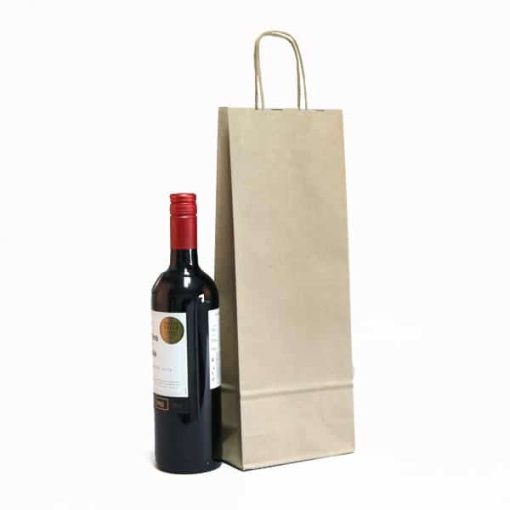 sacchetti portabottiglie vino sealing avana maniglia ritorta