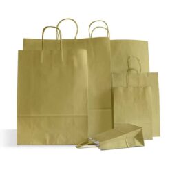 shopper personalizzate neutre kraft bianco oro maniglia ritorta