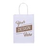 Shopper personalizzate kraft bianco maniglia ritorta