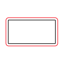 Etichette chiudibusta stampa a caldo – Rettangolare – F.to 2.2X1.2