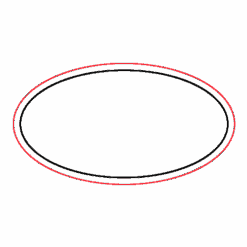 Etichette chiudibusta stampa a caldo – Ovale – F.to 4.2X2.3