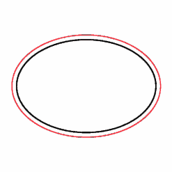 Etichette chiudibusta stampa a caldo – Ovale – F.to 3.2X2.2