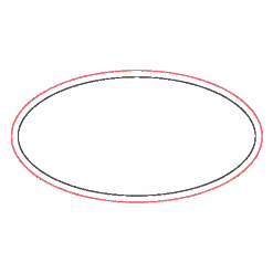 Etichette chiudibusta stampa a caldo – Ovale – F.to 5.7X3