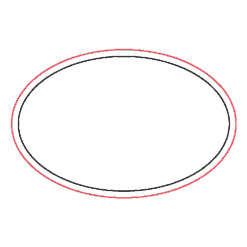 Etichette chiudibusta stampa a caldo – Ovale – F.to 5X3.3