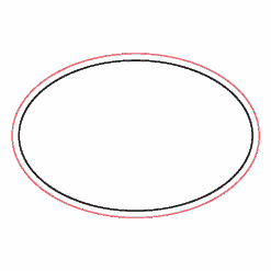 Etichette chiudibusta stampa a caldo – Ovale – F.to 5.46X3.62