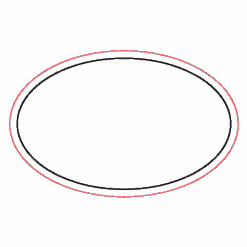 Etichette chiudibusta stampa a caldo – Ovale – F.to 6.1X3.9