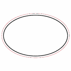 Etichette chiudibusta stampa a caldo – Ovale – F.to 9.6X6.3