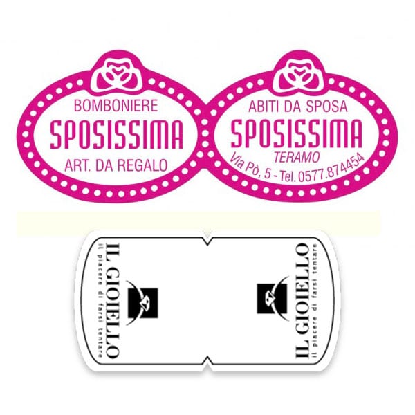 etichette adesive personalizzate doppio formato | Wikabags etichette adesive personalizzate doppio formato
