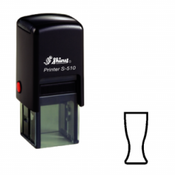Birra vetro n. 2 carta fedeltà timbro di gomma autoinchiostrante - Area stampa: 10 x 10mm