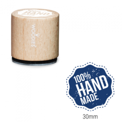 Bollo Woodies - 100% fatto a mano | Area stampa: Diametro 30mm