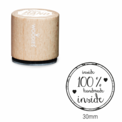 Bollo Woodies - 100% fatto a mano all'interno - Area stampa: Diametro 30mm