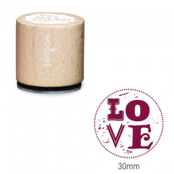 Bollo Woodies - Love | Area stampa: Diametro 30mm