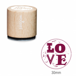 Bollo Woodies - Love - Area stampa: Diametro 30mm