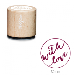 Bollo Woodies - con amore | Area stampa: Diametro 30mm