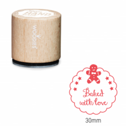 Bollo Woodies - cotto con amore - Natale - Area stampa: Diametro 30mm