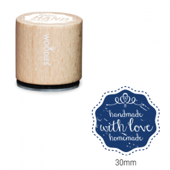 Bollo Woodies - fatto a mano con amore fatto in casa | Area stampa: Diametro 30mm