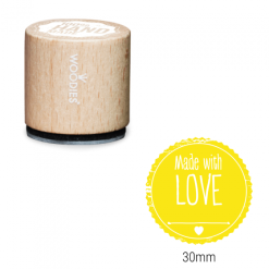 Bollo Woodies - fatto con amore | Area stampa: Diametro 30mm