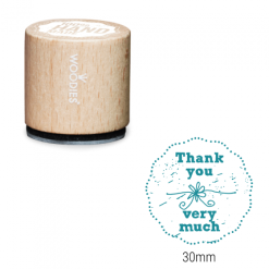 Bollo Woodies - grazie mille | Area stampa: Diametro 30mm