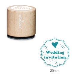 Bollo Woodies - invito a nozze | Area stampa: Diametro 30mm