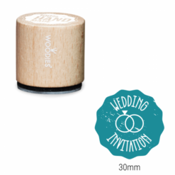 Bollo Woodies - invito a nozze | Area stampa: Diametro 30mm