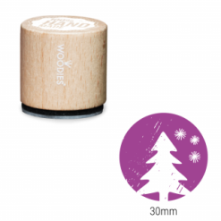Bollo delle woodies - albero di Natale - Area stampa: Diametro 30mm