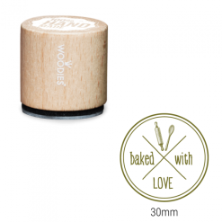 Bollo di Woodies - cotto con amore per | Area stampa: Diametro 30mm