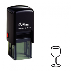 Carta di fedeltà del bicchiere di vino N. 1 Timbro manuale autoinchiostrante | Area stampa: 10 x 10mm