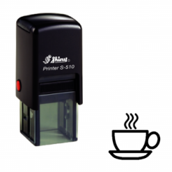 Carta di fedeltà della tazza di caffè No.4 Timbro manuale autoinchiostrante - Area stampa: 10 x 10mm