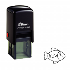 Carta di fidelizzazione del pesce Timbro manuale autoinchiostrante - Area stampa: 10 x 10mm