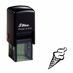 Carta fedeltà del gelato Timbro manuale autoinchiostrante - Area stampa: 10 x 10mm
