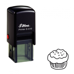 Carta fedeltà del muffin Timbro manuale autoinchiostrante | Area stampa: 10 x 10mm