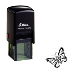 Carta fedeltà della farfalla Timbro manuale autoinchiostrante | Area stampa: 10 x 10mm