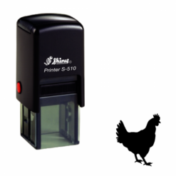 Carta fedeltà di pollo n. 1 timbro di gomma autoinking | Area stampa: 10 x 10mm