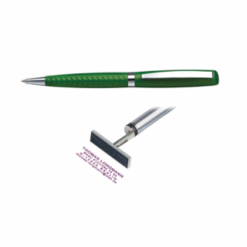 Hori 6491m Classic G Penna timbro leggero - (Green Shell) - Pre-inchiostrato - Area stampa: 35 x 8