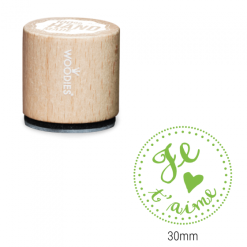 Stamp Woodies - Je T'aime | Area stampa: Diametro 30mm