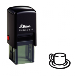 Tazza di caffè No.1 Carta fedeltà Timbro manuale autoinchiostrante | Area stampa: 10 x 10mm