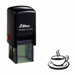 Tazza di caffè No.2 Carta fedeltà Timbro manuale autoinchiostrante - Area stampa: 10 x 10mm