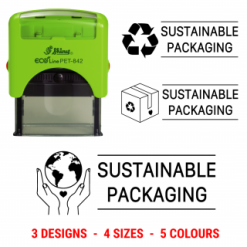 Timbro autoinchiostrante riciclato - Imballaggio sostenibile - #VALUE!
