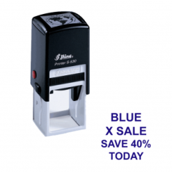 Timbro autoinchistrante personalizzato stampa express S-530 - Area stampa: 30 x 30mm fino a 7 righe di testo