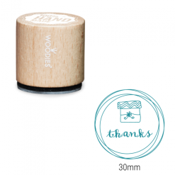 Timbro di Woodies - Grazie | Area stampa: Diametro 30mm
