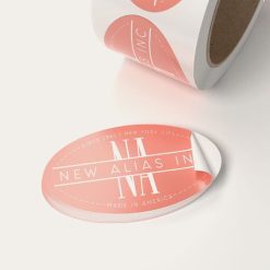 etichette adesive personalizzate ovali stampa colore
