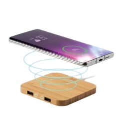 Base di ricarica wireless   in  bamboo. - Square bamboo - PF259-colore-Generico