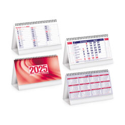 Calendarietto spiralato da tavolo - Chart table - PA715-colore-Rosso