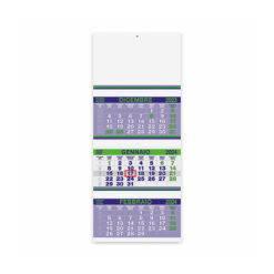 Calendario trittico - Trio fluo - PA500-colore-Verde