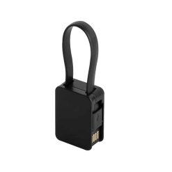 Cavo portachiavi e supporto per smartphone - Cable cube - PF525-colore-Nero