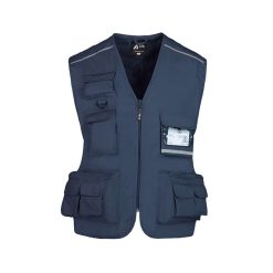 Gilet in policotton multitasche - Westward - PM809-colore-Blu