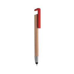 Penna a sfera - Bamboo stand - PD505-colore-Rosso