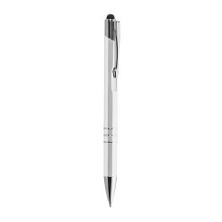 Penna a sfera con gommino per touch screen - Chrome plus - PD076-colore-Bianco