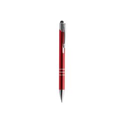 Penna a sfera con gommino per touch screen - Chrome plus - PD076-colore-Rosso