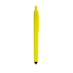 Penna a sfera con gommino per touch screen - Funny - PD108-colore-Giallo Fluo